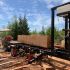 Man at timber yard sawmill